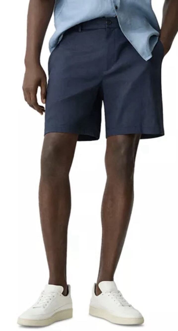 Theory Navy Blue Mid-Thigh Bermuda Shorts Men Sz 40 A004060